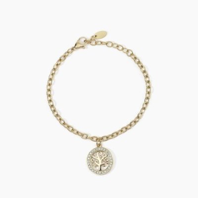 2 Jewels - Bracciale Albero Della Vita - Acciaio 316L - Pvd Gold