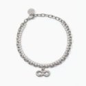 2 Jewels - Bracciale In Acciaio 316L - Cristalli - Pendente Infinito