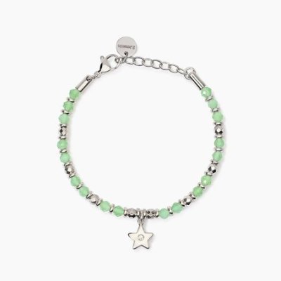 2 Jewels - Bracciale Acciaio 316L - Glass Verde - Cristalli