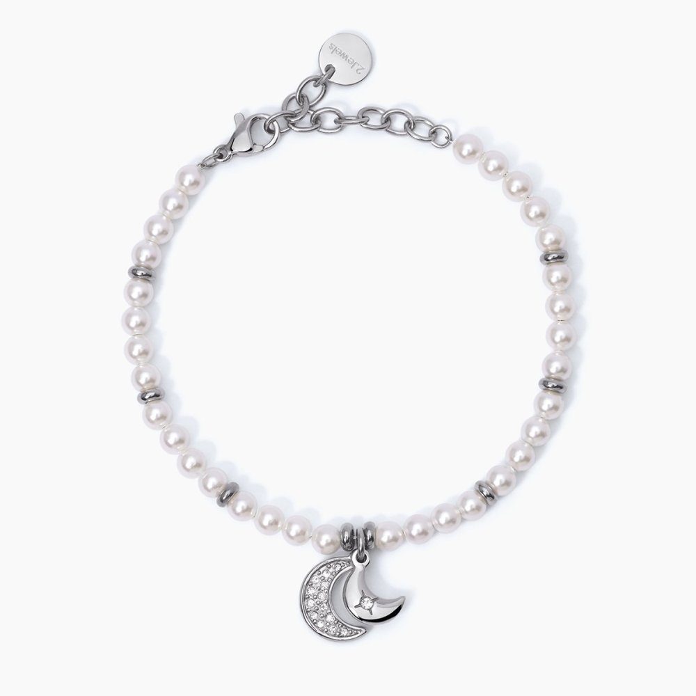 2 Jewels - Bracciale Acciaio 316L - Pendenti - Perle Conchiglia