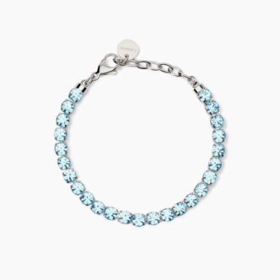 2 Jewels - Bracciale Tennis Acciaio 316L - Cristalli Azzurri