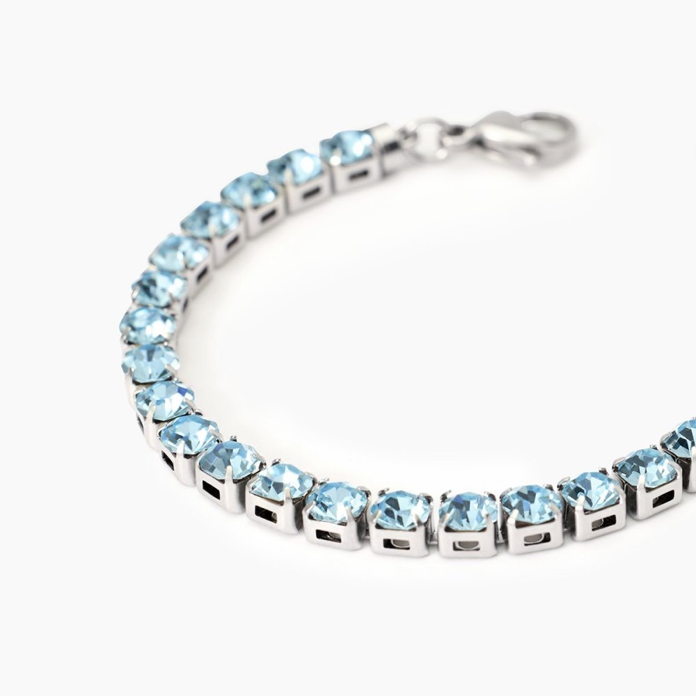 2 Jewels - Bracciale Tennis Acciaio 316L - Cristalli Azzurri