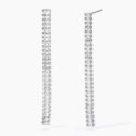 2 Jewels - Orecchini In Acciaio 316L - Zirconi Bianchi - 6.5 Cm