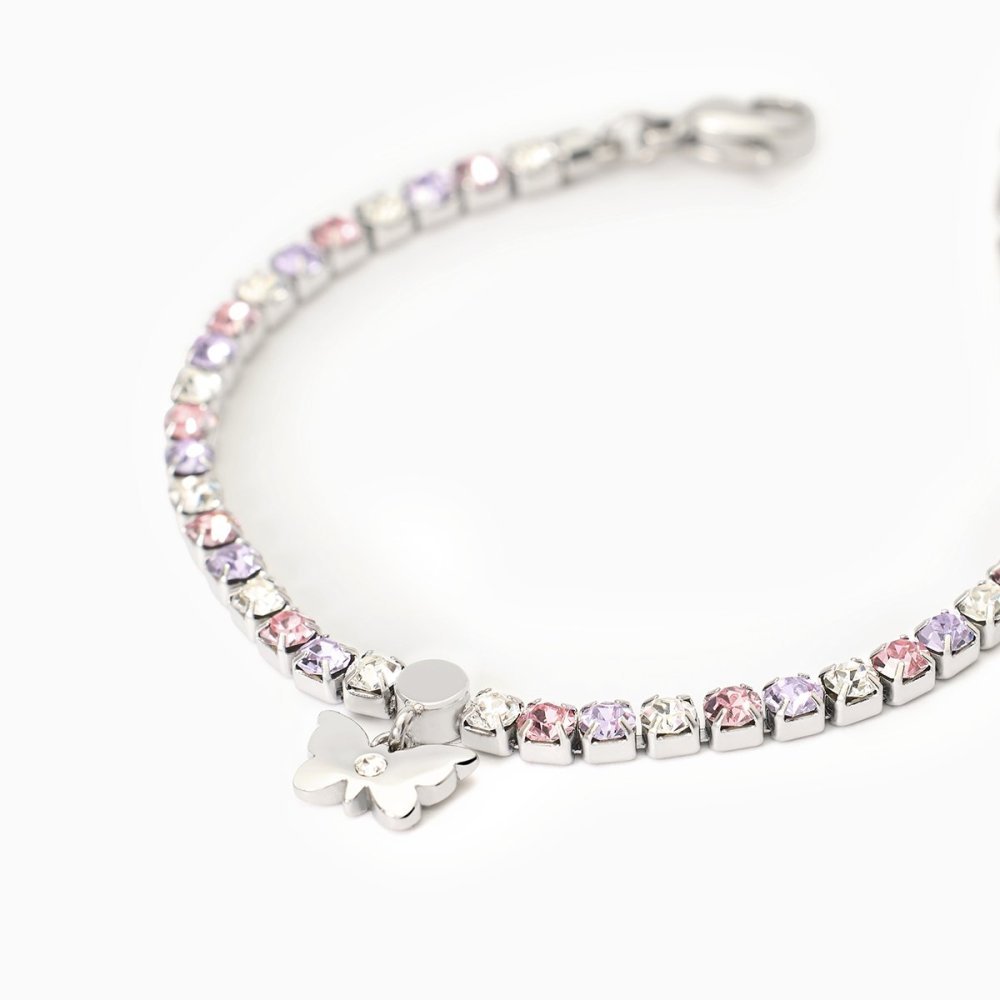 2 Jewels - Bracciale Tennis - Acciaio 316L - Cristalli Multicolor