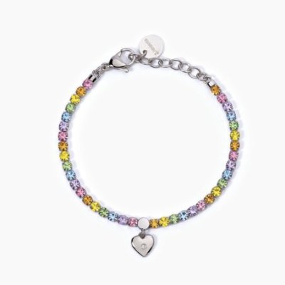 2 Jewels - Bracciale Tennis - Acciaio 316L - Cristalli Multicolor