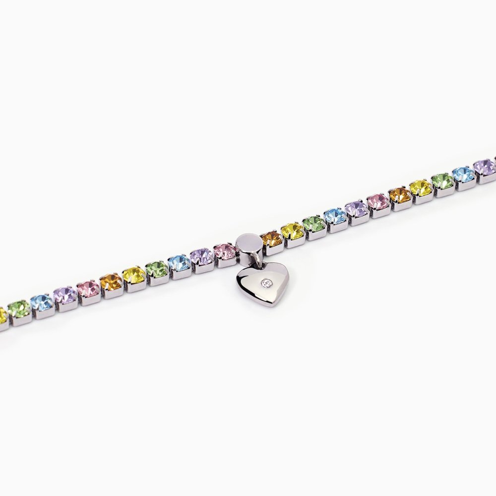2 Jewels - Bracciale Tennis - Acciaio 316L - Cristalli Multicolor