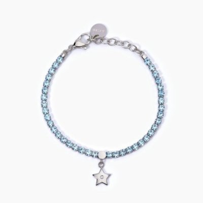 2 Jewels - Bracciale Tennis - Acciaio 316L - Cristalli Azzurri