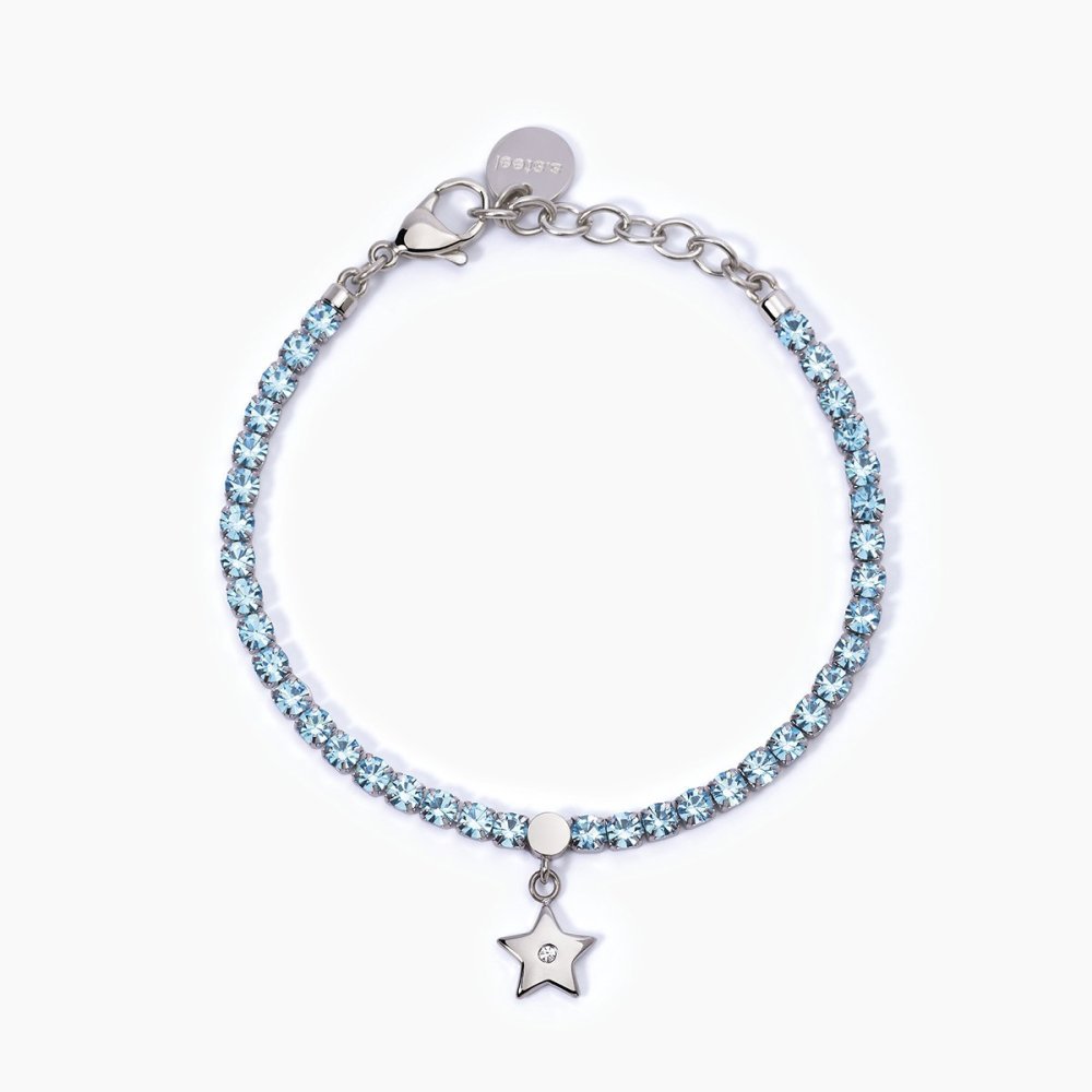 2 Jewels - Bracciale Tennis - Acciaio 316L - Cristalli Azzurri