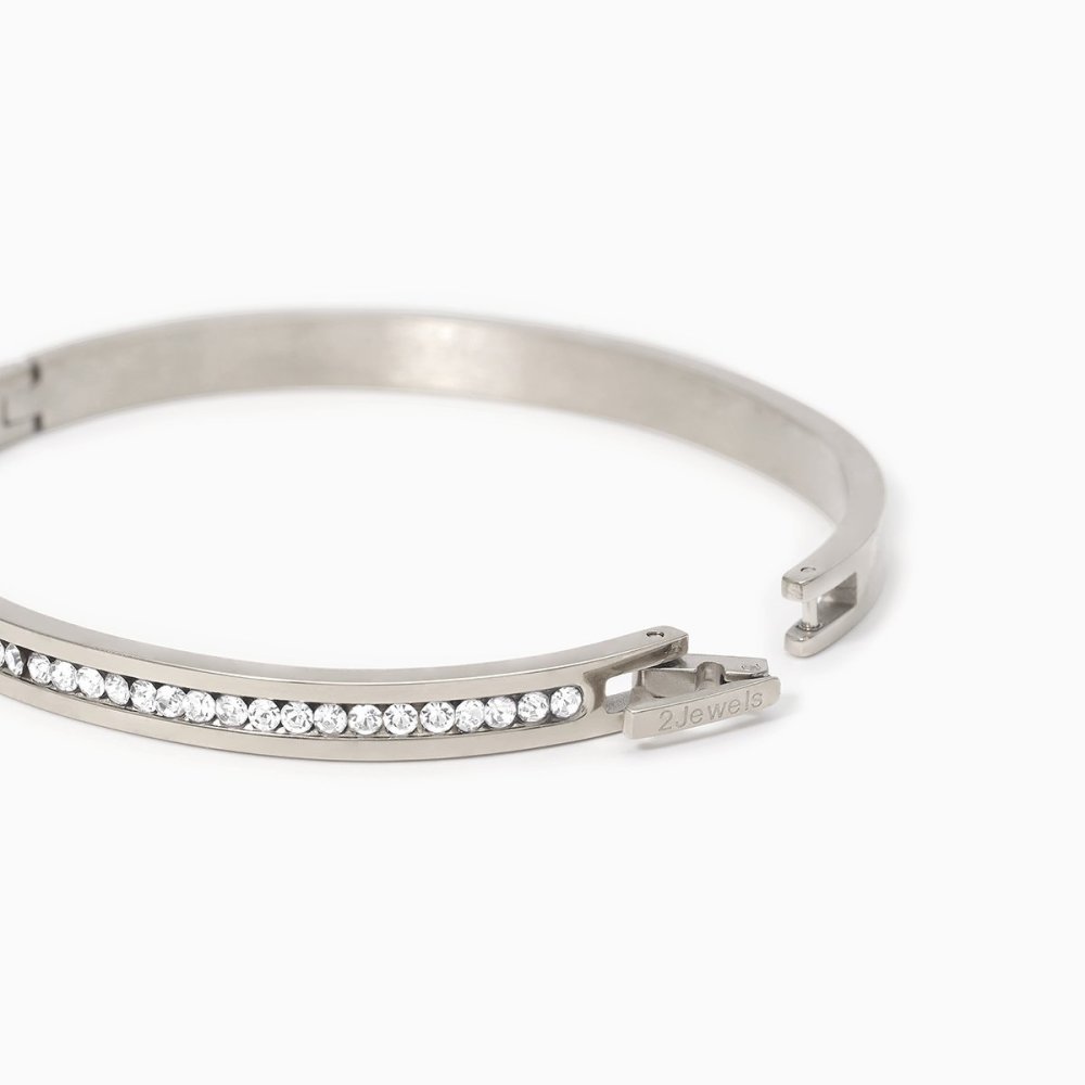 2 Jewels - Bracciale Bangle - Acciaio 316L - Cristalli