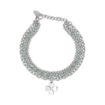 2 Jewels - Bracciale Color Glass - Acciaio 316L - Glass Verde