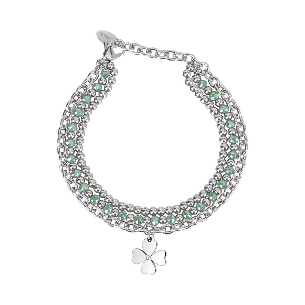 2 Jewels - Bracciale Color Glass - Acciaio 316L - Glass Verde