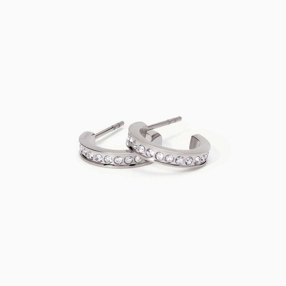 2 Jewels - Orecchini Cerchio - Acciaio 316L - Cristalli