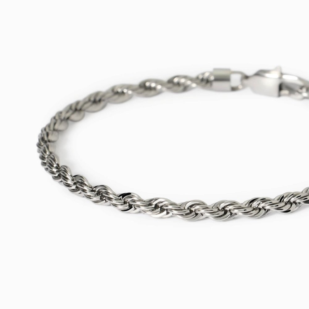 2 Jewels - Bracciale Acciaio 316L - Catena Corda 3.8 Mm