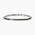 2 Jewels - Bracciale Tennis - Acciaio 316L - Pvd Gunmetal - Cristalli Neri