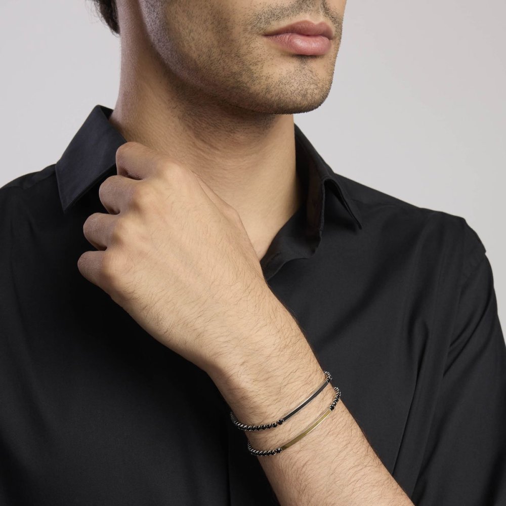 2 Jewels - Bracciale Tennis - Acciaio 316L - Pvd Gunmetal - Cristalli Neri
