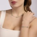 2 Jewels - Bracciale Acciaio 316L - Cristalli - Quadrifoglio