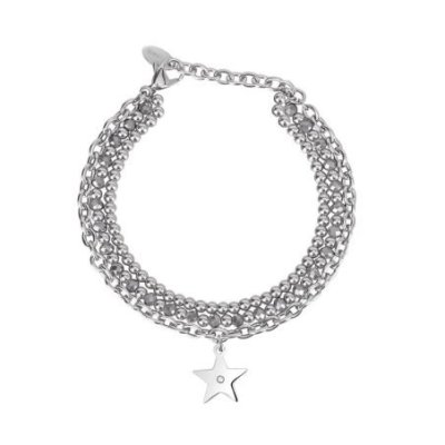 2 Jewels - Bracciale Color Glass - Acciaio 316L - Glass Grigio