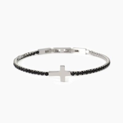 2 Jewels - Bracciale Tennis - Acciaio 316L - Cristalli Neri