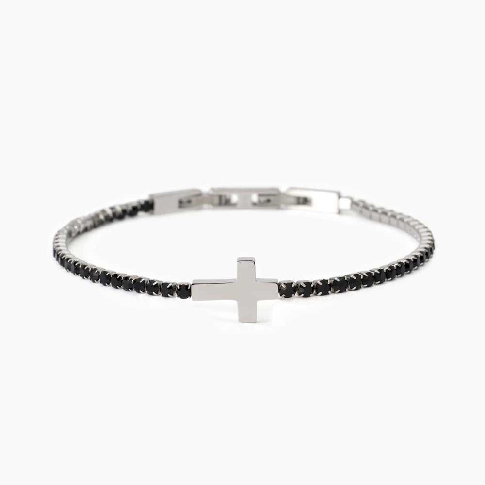 2 Jewels - Bracciale Tennis - Acciaio 316L - Cristalli Neri