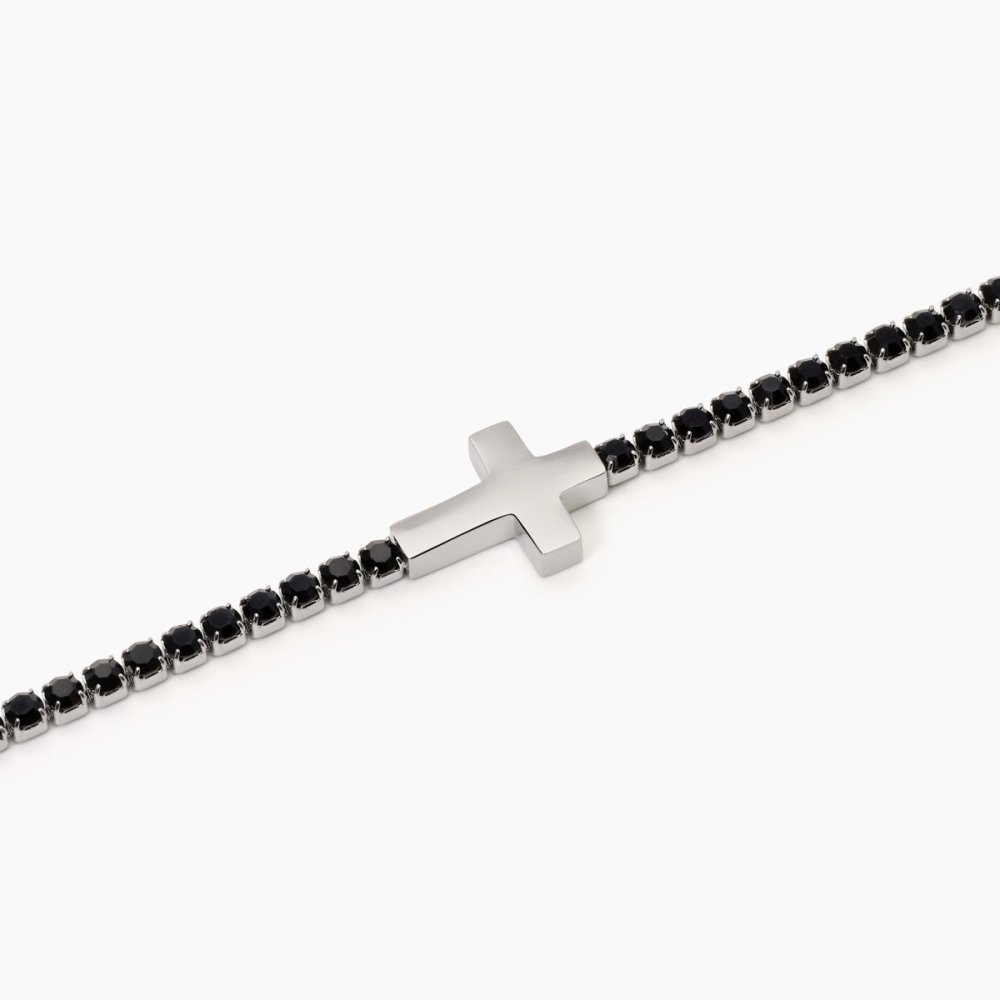 2 Jewels - Bracciale Tennis - Acciaio 316L - Cristalli Neri