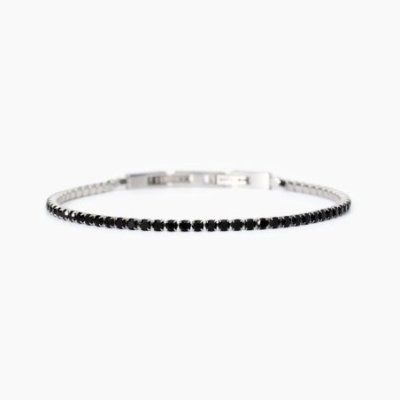 2 Jewels - Bracciale Tennis - Acciaio 316L - Cristalli Neri