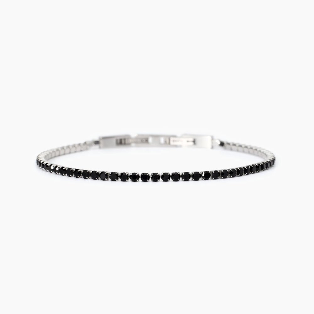2 Jewels - Bracciale Tennis - Acciaio 316L - Cristalli Neri