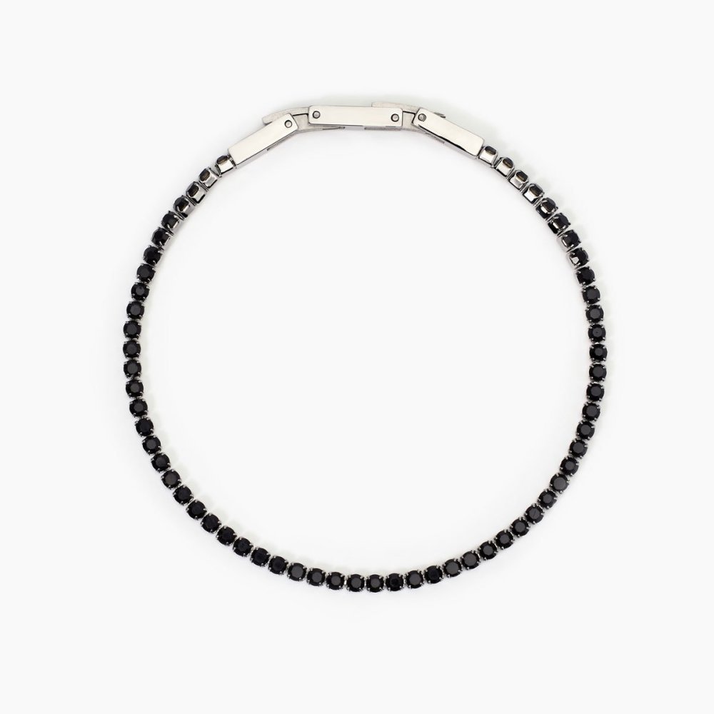 2 Jewels - Bracciale Tennis - Acciaio 316L - Cristalli Neri
