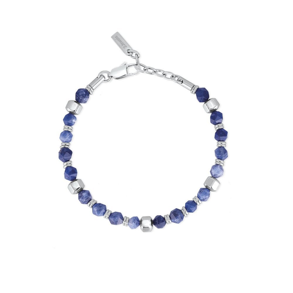 2 Jewels - Bracciale Sodalite - Acciaio 316L - Uomo