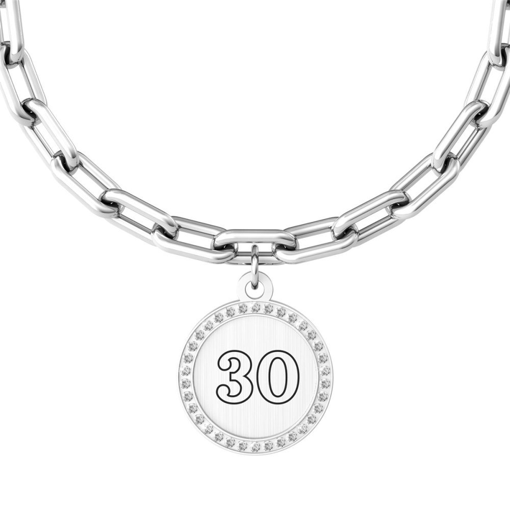 Kidult - Bracciale 30 Anni - Acciaio 316L - Cristalli