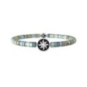 Kidult - Bracciale Diaspro Azzurro - Acciaio 316L - Cristalli