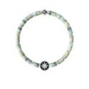 Kidult - Bracciale Diaspro Azzurro - Acciaio 316L - Cristalli