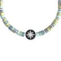 Kidult - Bracciale Diaspro Azzurro - Acciaio 316L - Cristalli