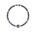 Kidult - Bracciale Agata Blu - Acciaio 316L - Pvd Giallo E Nero