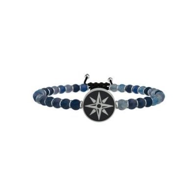 Kidult - Bracciale Acciaio 316L - Pvd Nero - Sodalite