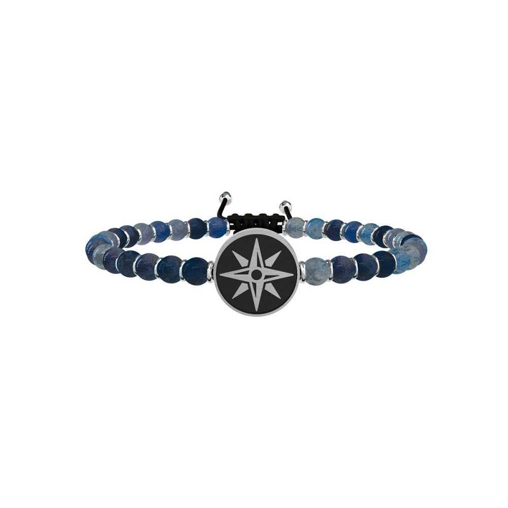 Kidult - Bracciale Acciaio 316L - Pvd Nero - Sodalite