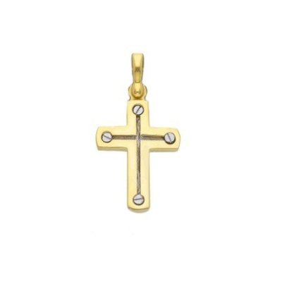 Songa Antonio - Croci Oro Giallo E Bianco - 18 Ct - Gioielli Unici