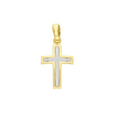 Songa Antonio - Croci Oro Giallo E Bianco - 18 Ct - Gioielli
