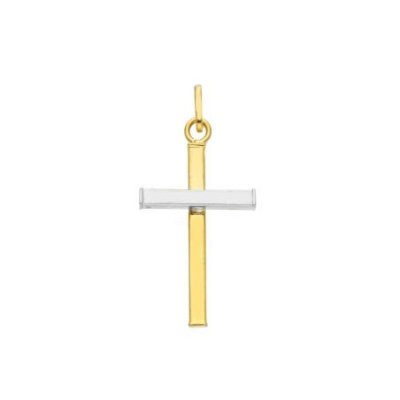 Songa Antonio - Croci Oro Giallo E Bianco - 18 Ct - Gioielli
