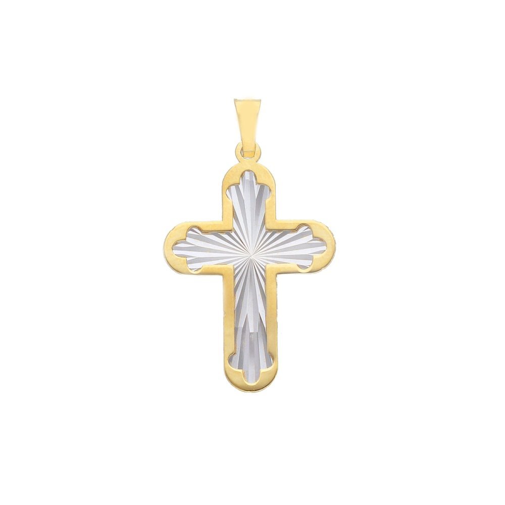 Songa Antonio - Croce Oro Giallo E Bianco - 18 Carati