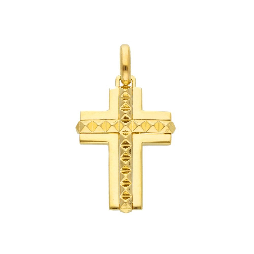 Songa Antonio - Croce Oro Giallo - 18 Carati - Eleganza Raffinata