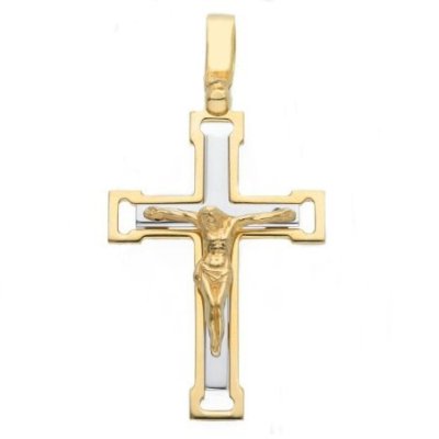 Songa Antonio - Croci Oro Giallo E Bianco - 18 Ct