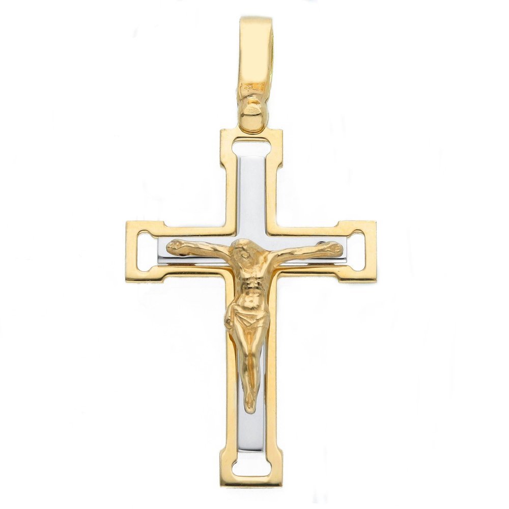 Songa Antonio - Croci Oro Giallo E Bianco - 18 Ct