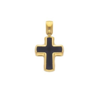 Songa Antonio - Croce Oro Giallo 18 Ct - Onice