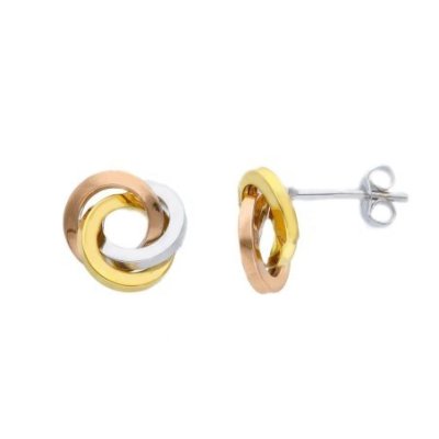Songa Antonio - Orecchini Lobo - Oro Tre Colori - 18 Ct