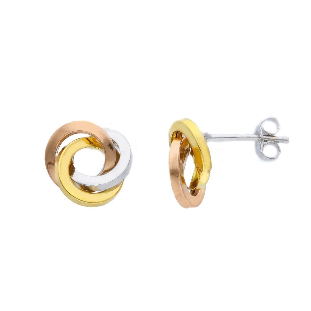 Songa Antonio - Orecchini Lobo - Oro Tre Colori - 18 Ct