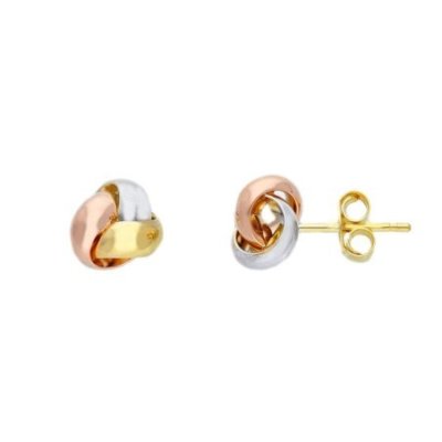 Songa Antonio - Orecchini Lobo - Oro Tre Colori - 18 Ct