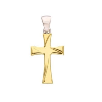 Songa Antonio - Croce Oro Giallo E Bianco - 18 Carati