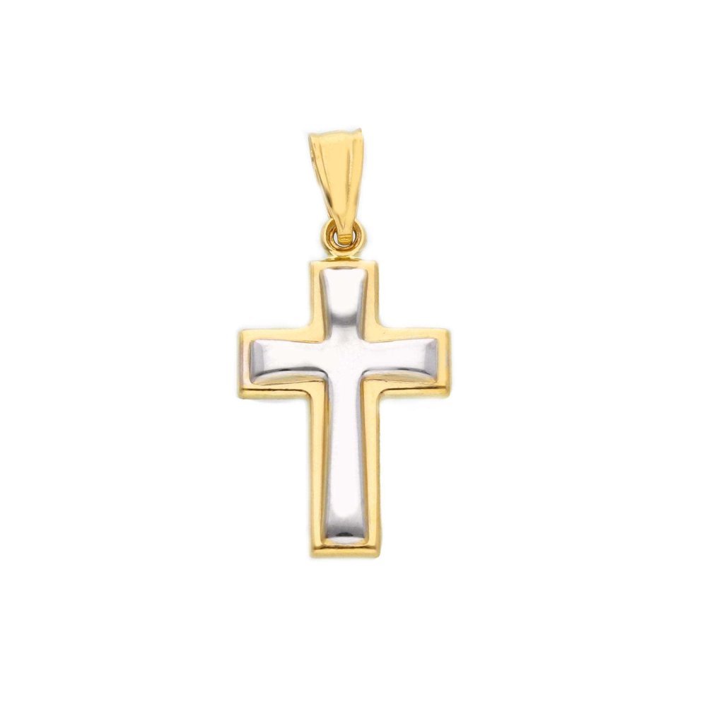 Songa Antonio - Croci Oro Giallo E Bianco - 18 Ct