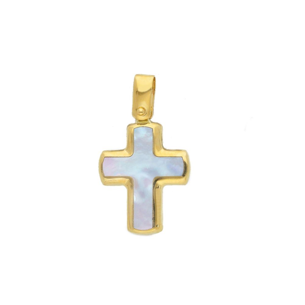Songa Antonio - Croce Oro Giallo 18 Ct - Madreperla