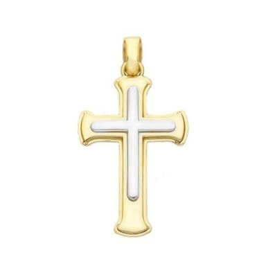Songa Antonio - Croce Oro Giallo E Bianco - 18 Carati